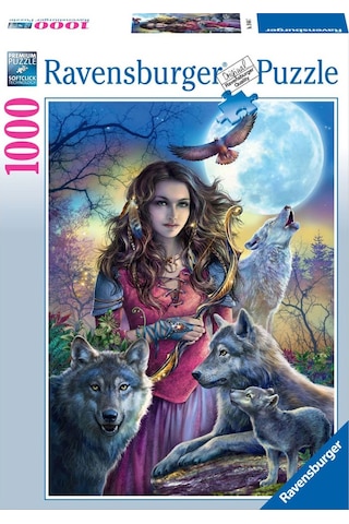 Ravensburger 1000 Parça Puzzle Kurtlarla Kadın 196647