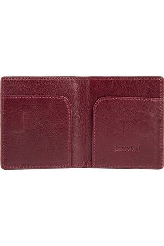 Bayderi Luis Unisex Hakiki Deri Kartlık Bordo