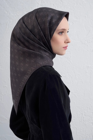 Armine Nostalji Serisi Sura İpek Eşarp 9412ds 9412ds-01 01-antrasit