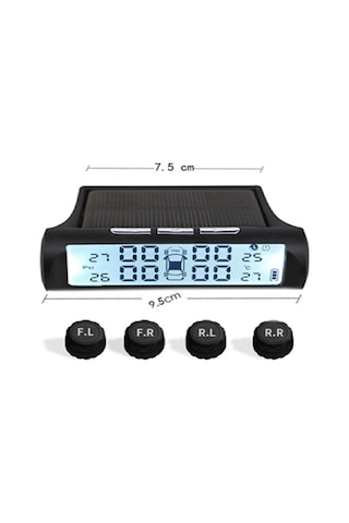 Xetec Tpms External Ekranlı Kablosuz Dahili Pilli. Güneş Enerjili
