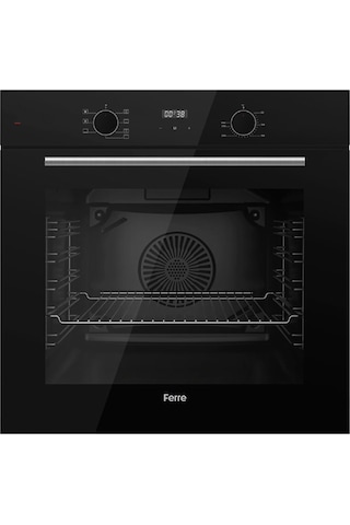 Ferre Flowart QBL63CS - SS205 - D077 Dijital Turbo Ankastre Set Siyah