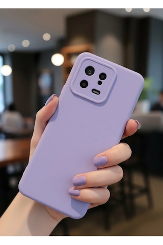Xiaomi Mi 13 Kılıf Içi Kadife Süet Tasarımlı Kamera Korumalı Silikon A Kalite Lansman Kapak