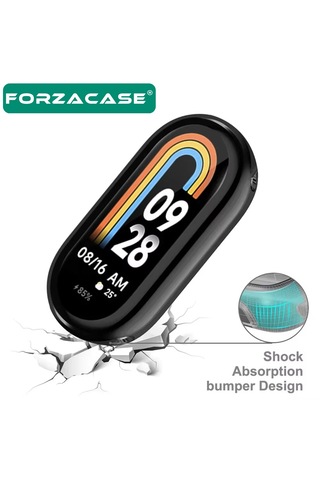 Forzacase Xiaomi Smart Band 10 İle Uyumlu Önü Kapalı Ekran Korumalı Silikon Kılıf - Fc010