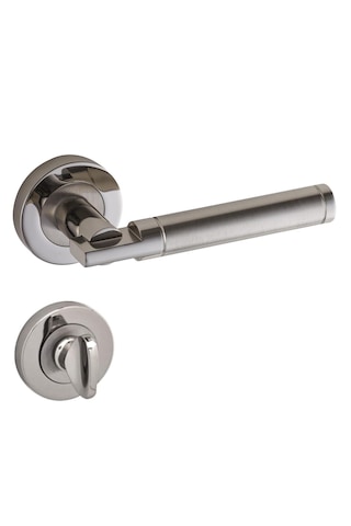 Doğanlar Fırat Lüx Rozetli Kapı Kolu Nikel Saten