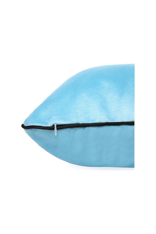 Biyeli Kırlent Yastık Kılıfı Mavi Rengi 45x45