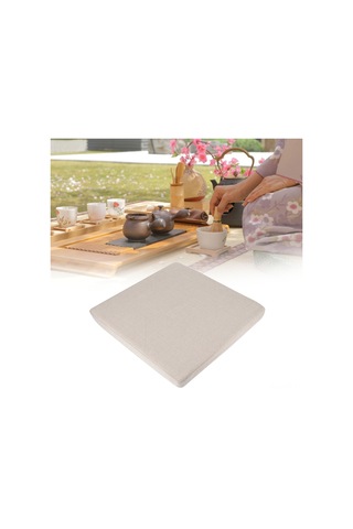 Singree Eko Dostu Linen Meditasyon Yastığı - Yoga, Zen Ve Çay Töreni İçin Yıkanabilir 40x40x6 Cm Bej Diğer