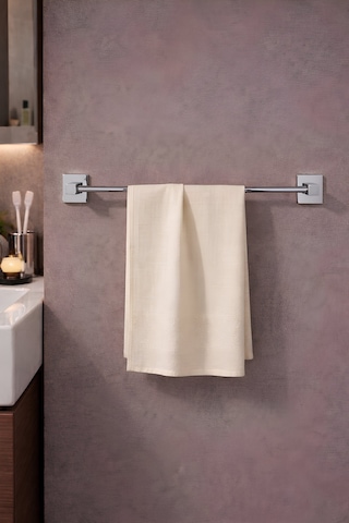 Sas Haus Yapışkanlı Krom Uzun Havluluk Duvar Tipi Delme Gerektirmez Banyo Havlu Askılığı S-101 Ktk Siyah