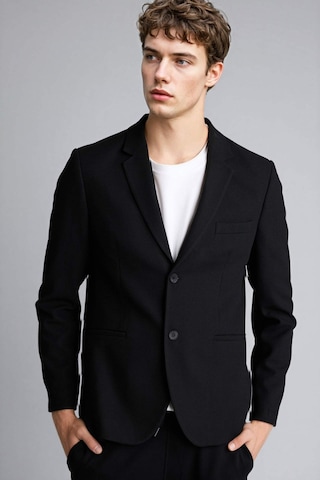 Defacto Modern Fıt Penye Blazer Ceket F2347ax26spbk27 Siyah-bk27
