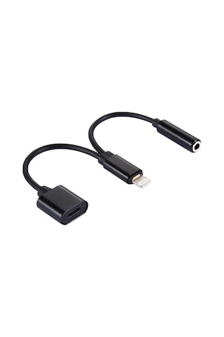 Ally Apple Uyumlu iPhone 13-12-11 -XS-8 -7 3.5 MM Kulaklık ve Şarj Dönüştürücü