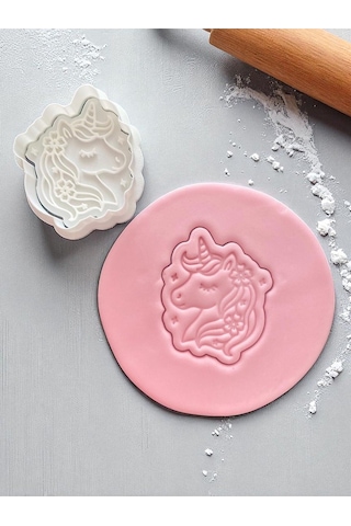 Unicorn Figürü Kurabiye Kalıbı Ve Şeker Hamuru Kalıbı 0868-1 Diğer