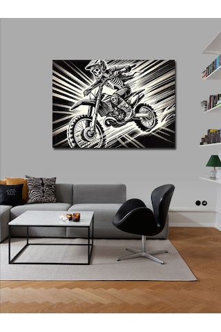 Kanvas Tablo Motokros Ve Hız 100cmx140cm