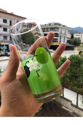 3lü Nostaljik Cam Su Bardağı - İçki Şerbet Bardak Seti