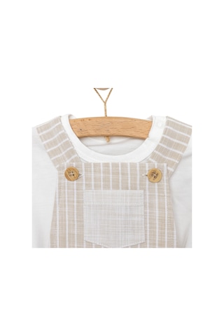 Bebbek Yenidoğan Şort Salopet-tshirt Erkek Bebek 24ybbeeslp008 Bej 24YBBEESLP008_Bej