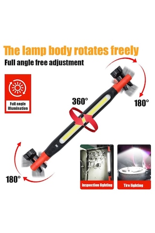 Gold Silver Gs-2080 40w 4000 Lümen Mıknatıslı Şarjlı Led Çalışma Kamp Outdoor Acil Durum Ve Tamir Lambası Siyah