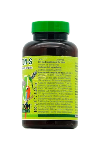 Ayrex S Multivitamin Takviyesi Kuşlar İçin, 150 Gr