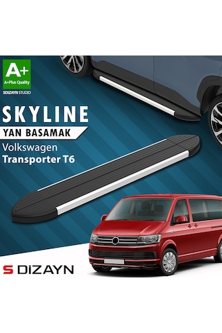 S-dizayn Vw Transporter T6 Kısa Şase Skyline Aluminyum Yan Basamak 213 Cm 2015-2019 A+ Kalite
