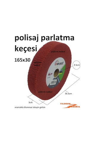 Cila Keçesi Gümüş Sarı Parlatıcı 165Lik Polisaj Kırmızı Mop Cila Keçesi Gümüş Sarı Parlatıcı 165Lik Polisaj Kırmızı Mop