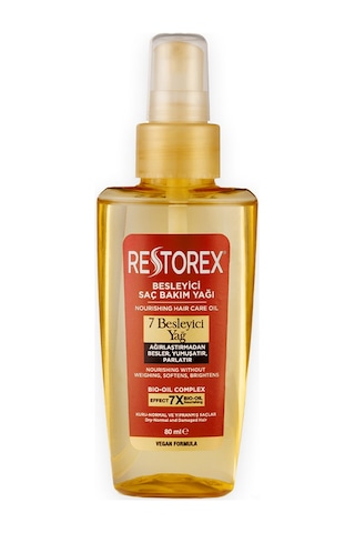 Restorex Besleyici Bakım Yağı 80 Ml - 7 Besleyici Yağ Göz Alıcı Parlaklık İpeksi Yumuşaklık