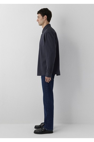 Mavi Uzun Kol Gömlek Dark Navy Lacivert
