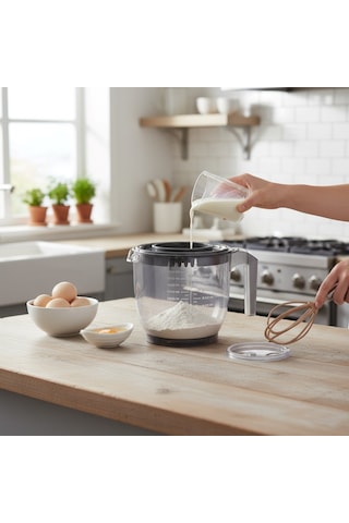 Technow Vip Ahmet Vp-023 2200ml Kumsal Kapaklı Çırpma Mikser Kabı Füme