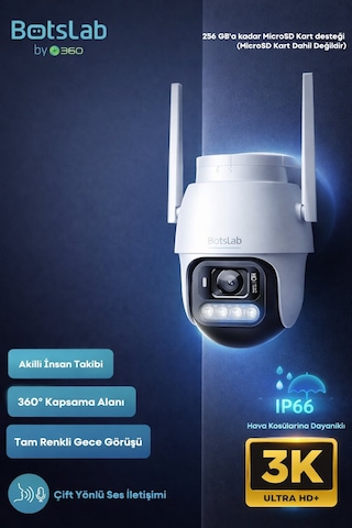 Smart W311 Outdoor Kamera 3k / Çift Yönlü Ses / 360 / Akıllı İnsan Takibi