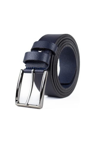 Özel Kutulu Lacivert Hakiki Deri Erkek Kumaş Pantolon Kemeri