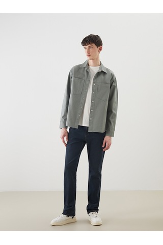 Lcw Jeans Haki Rahat Kalıp Uzun Kollu Erkek Jean Gömlek