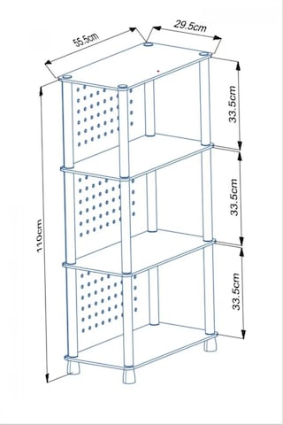 Çok Amaçlı 3 Raflı Ahşap Beyaz Modern Dekoratif Kitap Dosya Ev Of