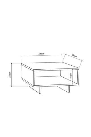 Tdesigno Nes Orta Sehpa-60 Cm Beyaz