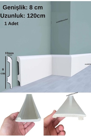 8cmx120cm Munut Pvc Süpürgelik Suya Neme Dayanıklı Pvc Parke Seramik Salon Mutfak Süpürgeliği