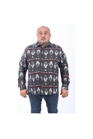 Moc Grande Mocgrande Oduncu Gömlek Mc Three Rug Print 22212 Sıyah Siyah