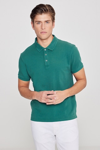 Ac&Co / Altınyıldız Classics Erkek Koyu Yeşil Slim Fit Dar Kesim Polo Yaka Kısa Kollu Tişört 4A4820200001Kyls Yeşil
