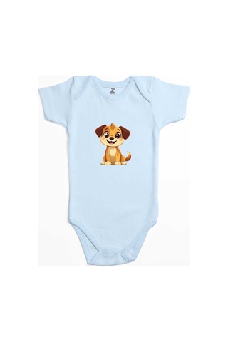 Zepplin Giyim Şirin Köpek Pembe Bebek Body Zıbın