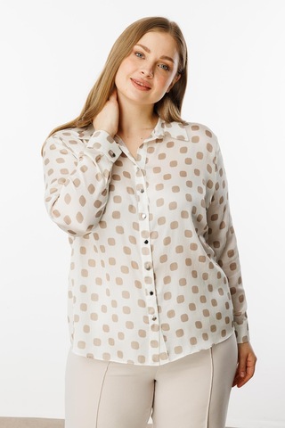 Moda İlgi Kadın Büyük Beden Puanlı Oversize Saten Gömlek 0001 Taş Taş