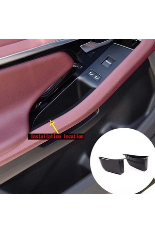 Kangvka Land Rover Range Rover Evoque L 2021 Arka Kapı Depolama Kutusu, Abs Malzeme, Araç İçinde Ek Depo Alanı Sağlar, Siyah, 2 Adet