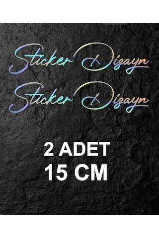 Kişiye Özel Yazı Sticker, Ad Soyad Sticker, İsim Soyisim Sticker, Araba Oto Motosiklet Sticker 02513 15 Cm