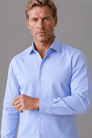 Bisse Mavi Regular Fit Cepsiz Klasik Uzun Yaka Gömlek Gmkls252180 D35