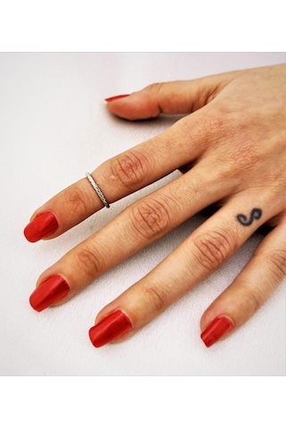 GÜMÜŞ KAPLAMA KARARMAZ ALTTAN AYARLI EKLEM YÜZÜK-YÜZÜK13 Gümüş