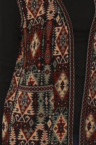 Kadın Etnik Desen Klasik Triko Örgü Kilim Yelek 1052-gümüş Gümüş