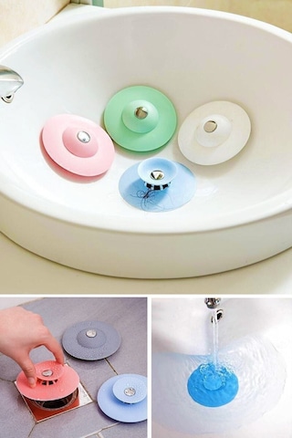 Mucit Home 1 Adet Süzgeçli Banyo Küvet Lavabo Gider Filtresi Süzgeci Pompası Tıkacı Tıpası