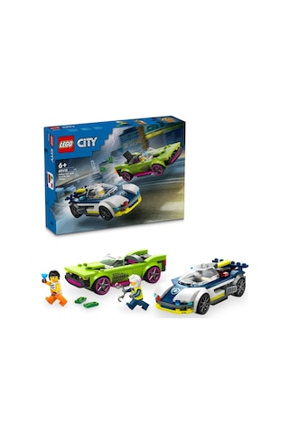 LEGO® City Polis Arabası ve Spor Araba Takibi 60415 6+ Yaratıcı Oyuncak Yapım Seti - 213 Parça