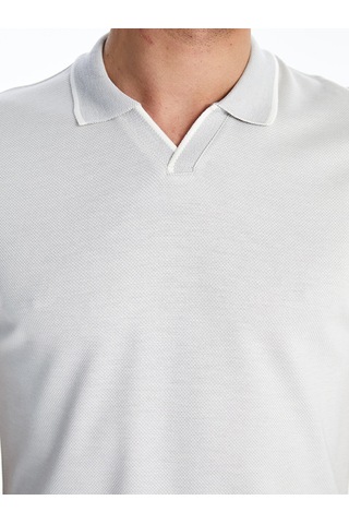 Lcwaıkıkı Classic Gri Polo Yaka Merserize Görünümlü Erkek Tişört