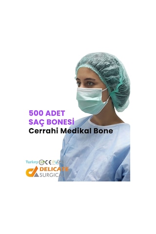 Cerrahi Saç Bonesi Tek Kullanımlık Bone 500 Adet