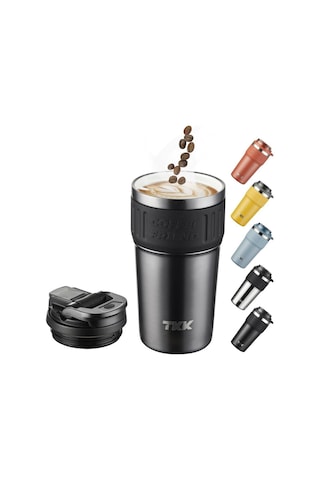 Tkk Çelik Termos Mug 630ml Koyu Gri Gri