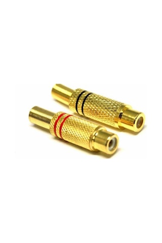 Electroon Gold Rca Dişi Tos Jak Fiş Metal - 10Adet
