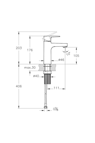 Artema Flow Square Mat Siyah Yüksek Lavabo Bataryası - A4293836