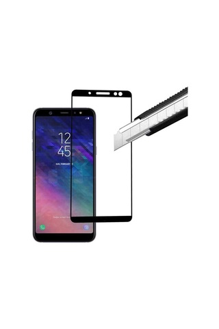 Samsung Uyumlu Galaxy A6 Plus 2018 Zore Kenarları Kırılmaya Dayanıklı Cam Ekran Koruyucu