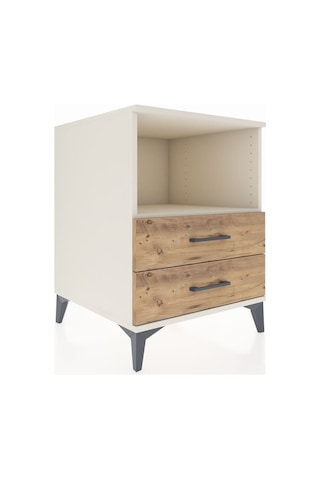 Kronos Komodin Tek Raflı 2 Çekmeceli 60x59x80 Aytaşı-çam Aytası