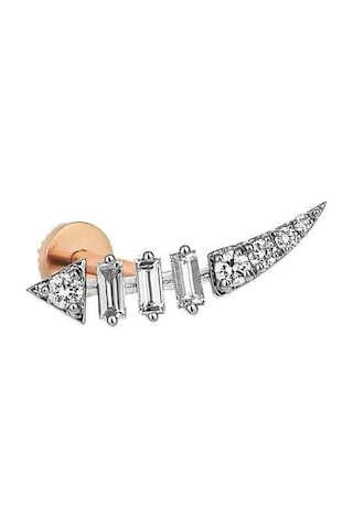 14 Ayar Altın Taşlı Ricco Tragus Küpe Pembe Altın