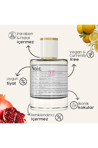 K9 Kadın Edp Parfüm 50 Ml 9% Amber - Çiçeksi